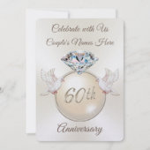 Uitnodigingen van de Diamond Wedding Jubileum Part (Voorkant)