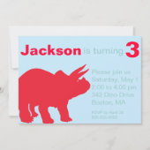 Uitnodigingen van de Dinosaur-partij voor kinderen (Voorkant)