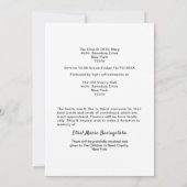 Uitnodigingen van de dodenherdenkingsdienst (Achterkant)