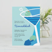 Uitnodigingen van de Donaupartij met Cocktails (Staand voorkant)