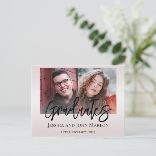 Uitnodigingen van de dubbel-Graduation Partij (Staand voorkant)