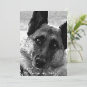 Uitnodigingen van de Duitse partij Shepherd (Staand voorkant)