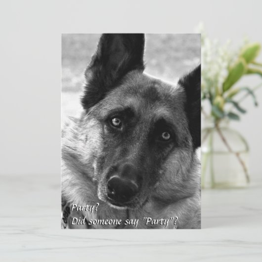 Uitnodigingen van de Duitse partij Shepherd (Staand voorkant)