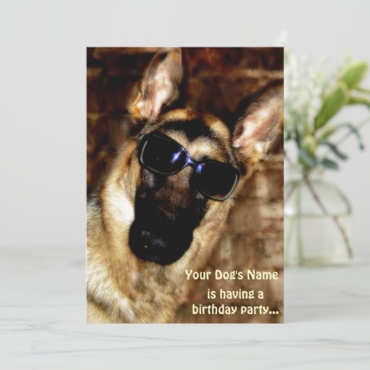 Uitnodigingen van de Duitse partij Shepherd (Staand voorkant)