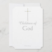 Uitnodigingen van de eerste Heilige Communie Blue (Achterkant)