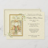 Uitnodigingen van de Eerste Heilige Communie van E (Voorkant / Achterkant)