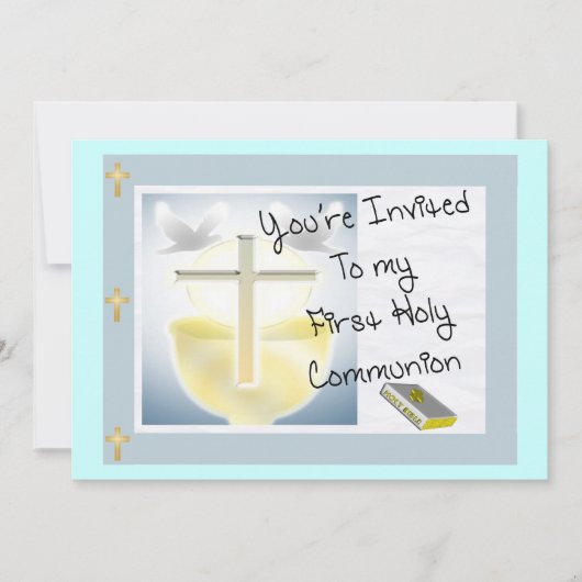 Uitnodigingen van de eerste Heilige Communiedag (Voorkant)