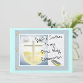 Uitnodigingen van de eerste Heilige Communiedag (Staand voorkant)