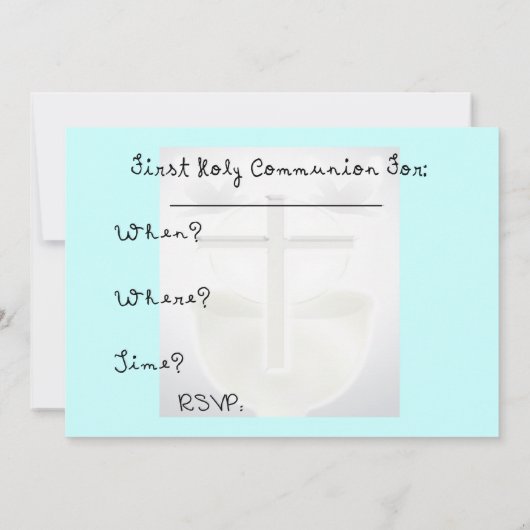 Uitnodigingen van de eerste Heilige Communiedag (Achterkant)