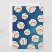 Uitnodigingen van de eerste verjaardag van honkbal (Achterkant)