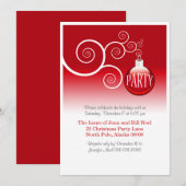 Uitnodigingen van de Elegant Holiday Party (Voorkant / Achterkant)