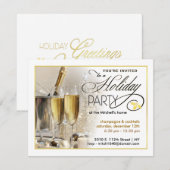 Uitnodigingen van de Elegant Holiday Party (Voorkant / Achterkant)