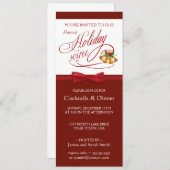 Uitnodigingen van de Elegant Holiday Party (Voorkant / Achterkant)