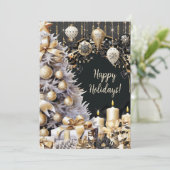 Uitnodigingen van de Elegant Holiday Party (Staand voorkant)