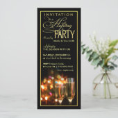 Uitnodigingen van de Elegant Holiday Party - Open  (Staand voorkant)