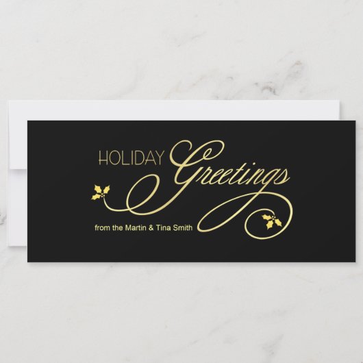 Uitnodigingen van de Elegant Holiday Party - Open  (Achterkant)