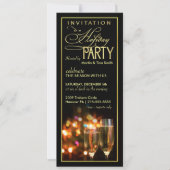 Uitnodigingen van de Elegant Holiday Party - Open  (Voorkant)