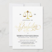 Uitnodigingen van de Elegant Law School Graduation (Voorkant)