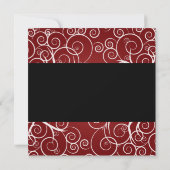 Uitnodigingen van de Elegant Red Holiday Party (Achterkant)