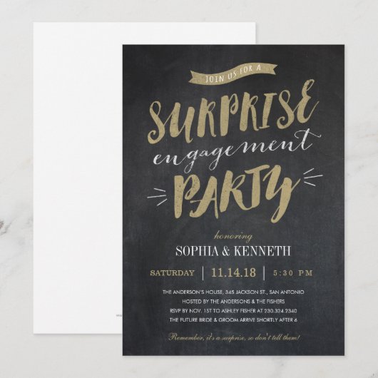 Uitnodigingen van de Enterprise Engagement Party - (Voorkant / Achterkant)