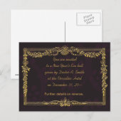 Uitnodigingen van de Eve-partij van Elegant nieuwj (Voorkant / Achterkant)