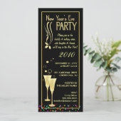 Uitnodigingen van de Eve-partij van het nieuwe jaa (Staand voorkant)