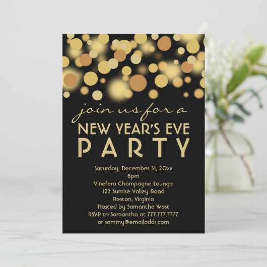 Uitnodigingen van de Eve Party van Champagne Bubbl (Staand voorkant)