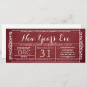 Uitnodigingen van de Eve Party van het  Ticket Nie (Voorkant / Achterkant)