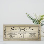 Uitnodigingen van de Eve Party van het Ticket Nie (Staand voorkant)