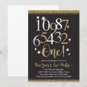 Uitnodigingen van de Eve Party van het zwarte en g (Voorkant / Achterkant)