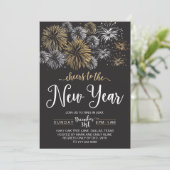 Uitnodigingen van de Eve Party van het zwarte en g (Staand voorkant)