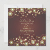 Uitnodigingen van de feestdag, champagnebubbels (Achterkant)