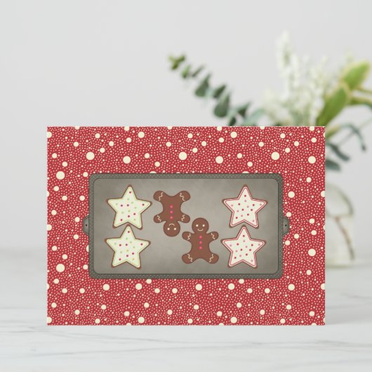 Uitnodigingen van de feestdag Cookie Baking Party (Staand voorkant)