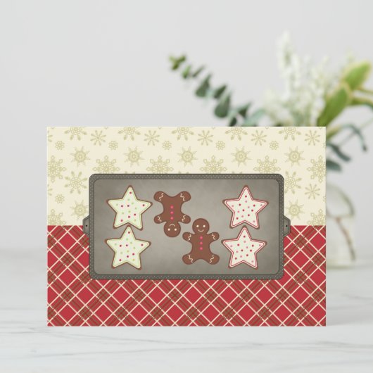 Uitnodigingen van de feestdag Cookie Baking Party (Staand voorkant)