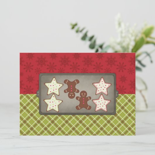 Uitnodigingen van de feestdag Cookie Baking Party (Staand voorkant)