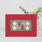 Uitnodigingen van de feestdag Cookie Baking Party (Staand voorkant)