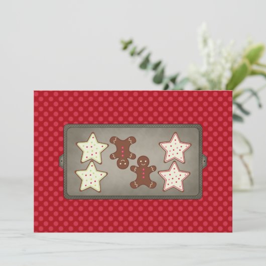 Uitnodigingen van de feestdag Cookie Baking Party (Staand voorkant)