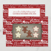 Uitnodigingen van de feestdag Cookie Baking Party (Voorkant / Achterkant)