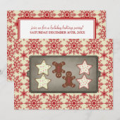 Uitnodigingen van de feestdag Cookie Baking Party (Voorkant / Achterkant)