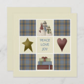 Uitnodigingen van de feestdag in de stijl van het  (Voorkant / Achterkant)