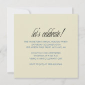 Uitnodigingen van de feestdag in de stijl van het  (Achterkant)