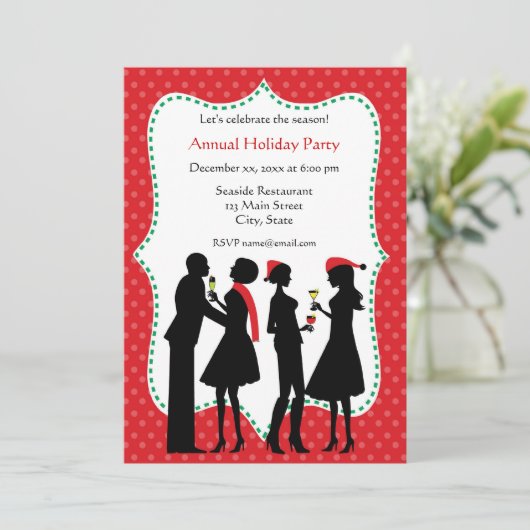 Uitnodigingen van de feestdag-Kantoor (Staand voorkant)