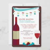 Uitnodigingen van de feestdag voor wijn en kaas (Voorkant)