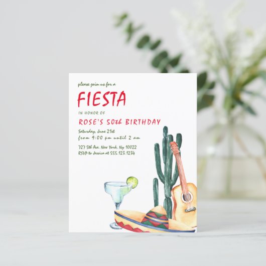 Uitnodigingen van de Fiesta-partij (Staand voorkant)