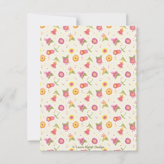 Uitnodigingen van de Floral Wreath House Warming P (Achterkant)