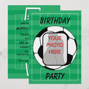  uitnodigingen van de fotopartij van het voetbal