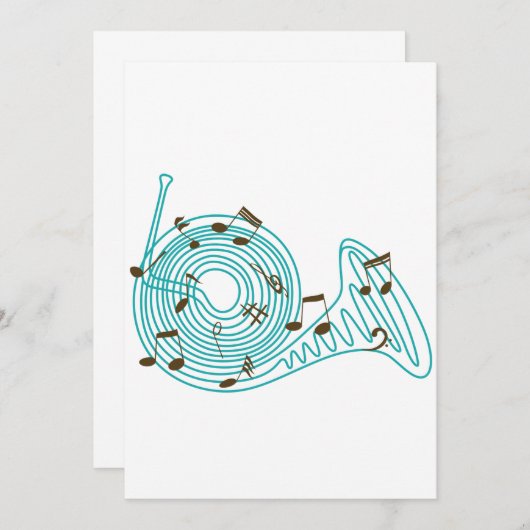 Uitnodigingen van de Franse Hoorn (Voorkant / Achterkant)