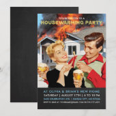 Uitnodigingen van de Funny Housewarming Party | In (Voorkant / Achterkant)
