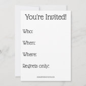 Uitnodigingen van de Funny Renaissance Party (Achterkant)