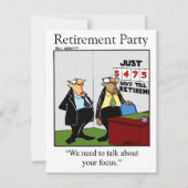 Uitnodigingen van de Funny Retirement Party (Voorkant)